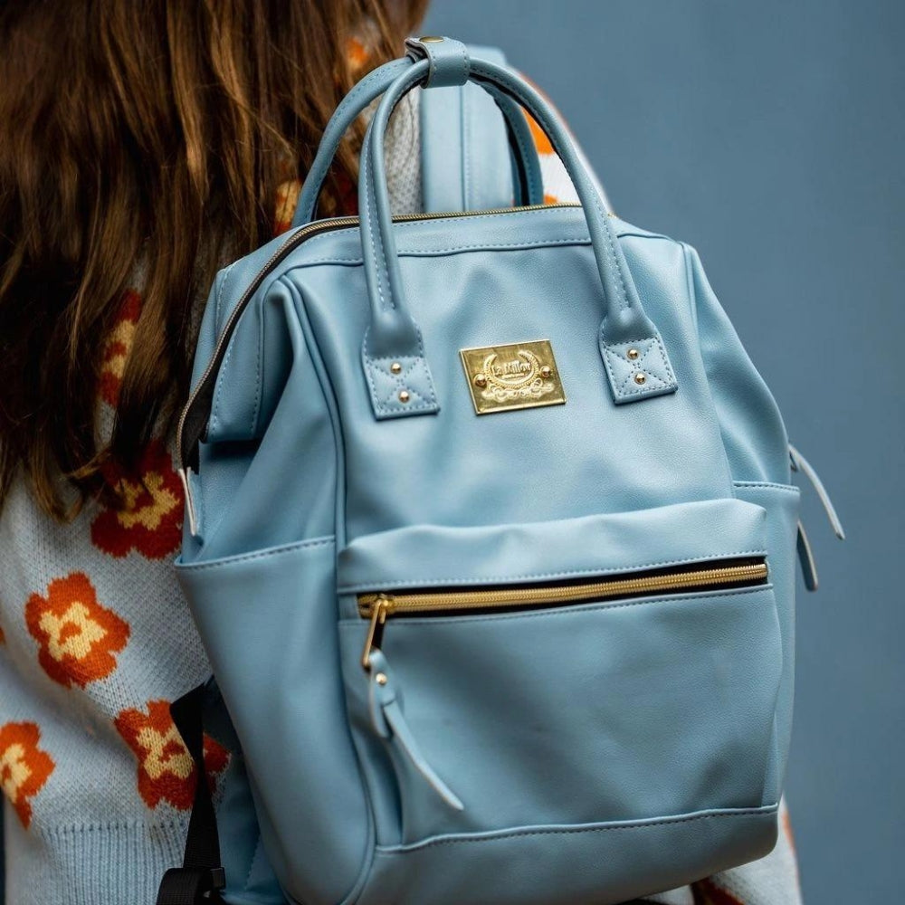 anello faux leather hinged clasp mini backpack price Batoh La Millou pro maminku Dolce Vita Pure Pacific – 4kidspoint