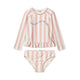 Liewood Dívčí dvoudílné plavky Dagny Y/D stripe Sorbet rose / Creme de la creme
