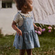 Lil' Atelier Dětské džínové šaty Medium Blue Denim EMB NMFFUNDA