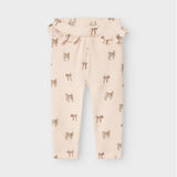 Lil' Atelier Dětské legíny Slim Silver Peony Bow NBFGAVO