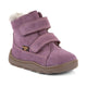 Froddo Dětské barefoot zimní boty Zeru Tex Furry Plum