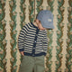 Konges Sløjd Dětský svetr Billi Knit Cardigan Blue Stripe